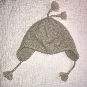 Ralph Lauren Gray Baby Cashmere Cable Hat